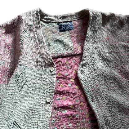 Hand-Sewn Quilt Cardigan (L)