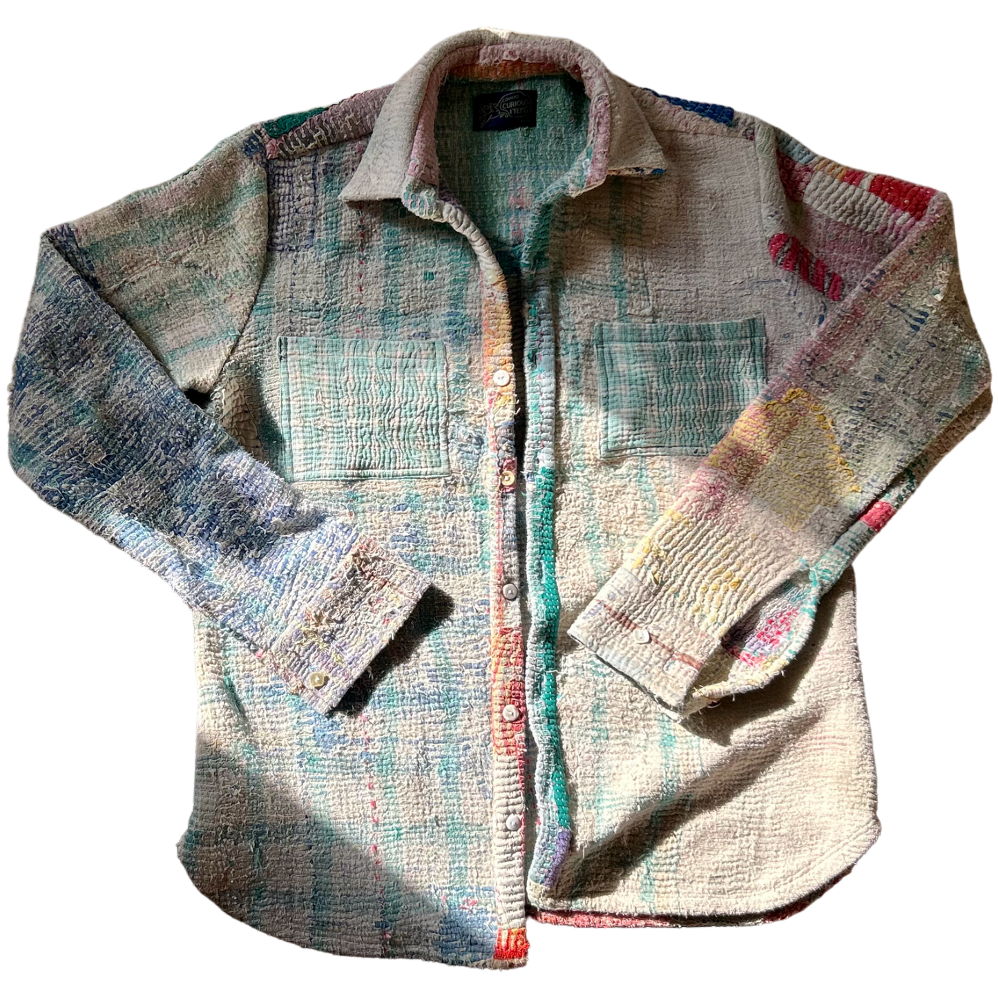 Hand-Sewn Quilt Long Sleeve Shirt (XL)