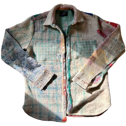 Hand-Sewn Quilt Long Sleeve Shirt (XL)