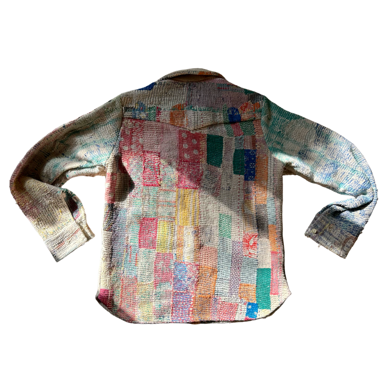 Hand-Sewn Quilt Long Sleeve Shirt (XL)