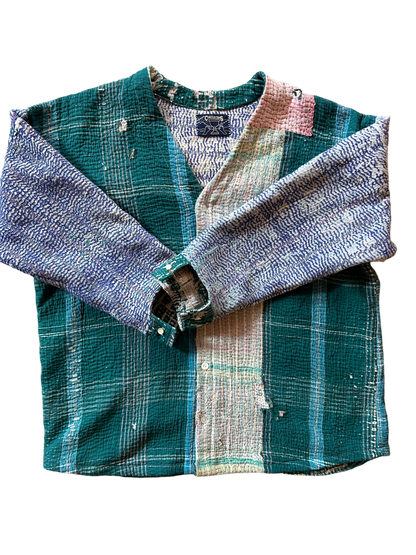 Hand-Sewn Quilt Cardigan (XL)